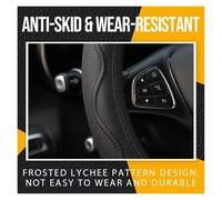Funda Volante Cubierta Volante elástica corrugada Relieve Cuero sin Fibra Interior, Cubierta manija Coche, Accesorios Volantes
