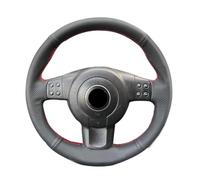 Funda Volante De Coche para Seat para Leon para Mk2 2006-2008 Cubierta De Volante Cosida Protector Trenzado Cuero