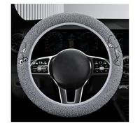 Funda Volante De Coche Protector para Volante Coche Lana Invierno Sin Anillo Interior Cubierta General Manija Cálido Antideslizante(Gray)