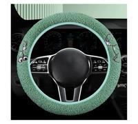 Funda Volante De Coche Protector para Volante Coche Lana Invierno Sin Anillo Interior Cubierta General Manija Cálido Antideslizante(Green)