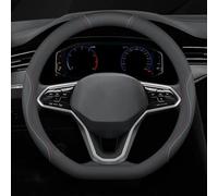 Funda Volante para Audi Q7 5 Seats 2006-2015, Cubierta de Cuero Antideslizante y Transpirable Diseño Específico Fácil Instalación,D-Shape-Black and Line