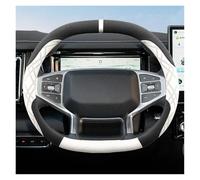 Funda Volante para Chery para Jetour para Shan para Hai T1 Cubierta Decorativa para Volante De Coche, Envoltura Trenzada para Manija Cubierta de Volante(Black White)