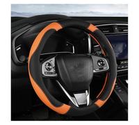 Funda Volante para Coche Funda para Volante Coche 37-38 Cm 15" para Accord Amaze para Brio para City Grace para Fit para Jazz para Insight Inspire Legend(Naranja)