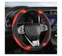 Funda Volante para Coche Funda para Volante Coche 37-38 Cm 15" para Accord Amaze para Brio para City Grace para Fit para Jazz para Insight Inspire Legend(Rojo)