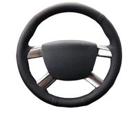 Funda Volante Protector Volante Coche Cuero Microfibra Cosido A Mano para Ford para Focus 2 2005-2010 2011 para Kuga 2008-2010 2011 para C-MAX 2007 2008 2009 2010 Funda Volante Coche(3 Colors Thread)