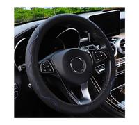 Funda Volante Universal Cubre Volante Cuero Microfibra Ondulada Elástica Antideslizante y Transpirable Protector para Volante Coche 37-38 cm Negro Azul