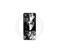 Funda Xiaomi 12T Sangoku Naruto Luffy One Piece Dragon Ball Z fondo negro y blanco, anime manga