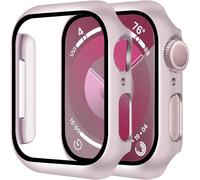 Funda XiHAMA2Pack con protector de pantalla de vidrio templado integrado, compatible con Apple Watch Series 10, carcasa rígida de policarbonato y