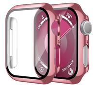 Funda XiHAMA2Pack con protector de pantalla de vidrio templado integrado, compatible con Apple Watch Series 10, carcasa rígida de policarbonato y