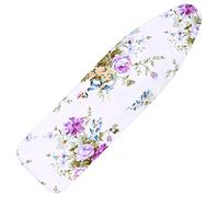 Funda y Almohadilla para Tabla de Planchar estándar de 15 x 54 Pulgadas con Borde elástico y Cierres de Velcro, Fundas de algodón Resistentes a Quemaduras y Manchas