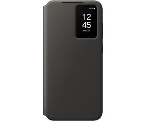 Funda y estuche para teléfono móvil Samsung Etui Smart View con porte-c tarjeta para Galaxy S24 FE - Negro