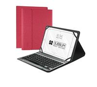 Funda con Teclado Subblim Keytab Pro Bluetooth para Tablets de 10.1'-10.8'/ Roja