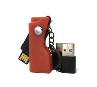 Funda Yubikey con Llavero y Adaptadores | Compatible con YubiKey 5 NFC y 5C NFC | Protección Antigolpes y Resistente | Case Yubico | Cover | Estuche Portátil (No Incluye Llave de Seguridad) (Rojo)