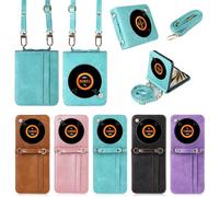 Funda ZTE Libero Flip/Nubia Flip [Pata de Cabra] [Correa del Hombro] [Ranura de Inserción de Tarjetas] [Caso Práctico] Compatible con el Teléfono Inteligente ZTE Libero Flip/Nubia Flip(Azul)