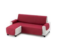 fundabel® - Funda Cubre Chaise Longue Acolchada Due 200 cm, Brazo Izquierdo, Color Rojo, Protector de Sofá Universal, Tacto Suave y Resistente, Ideal para Mascotas, Fabricada en España