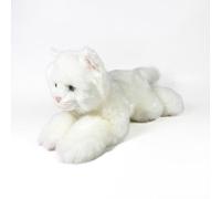 FUNDACIÓN BOCALAN - Peluche Gato Blanco Tumbado 25cm - + 0 Meses (DeQube 939D00301)