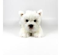 FUNDACIÓN BOCALAN - Peluche Terrier Blanco Tumbado 25cm - + 0 Meses (DeQube 939D00291)