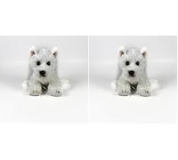 FUNDACIÓN BOCALAN - Peluche Westie Terrier Blanco Sentado 12 cm - + 0 Meses (DeQube 939D00260) (Paquete de 2)