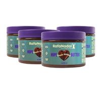 Fundación Rafa Nadal Crema Hope de Almendras y Cacao 1 kg nut&me | 55% Almendra | 100% Natural | Fuente de Proteina | Alto en Fibras | Sin lactosa | Vegano | Pack 4 x 250gr