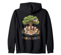 Fundadores Daddies Historia Americana 4 de Julio Sudadera con Capucha
