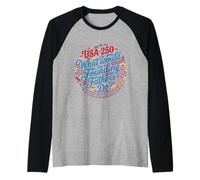 Fundadores Revolución USA 250 Patriot Camiseta Manga Raglan