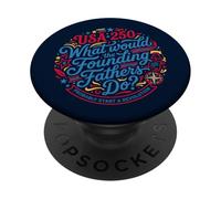 Fundadores Revolución USA 250 Patriot PopSockets PopGrip Adhesivo