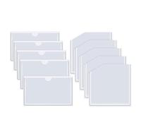 Fundas adhesivas para agendas, protectores adhesivos que ahorran espacio - 10 tarjetas de visita, etiquetas - Ideal para casa, oficina, carpeta de cuaderno, estante