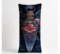 Fundas Almohada 40x145 cm Perfume Impermeable Terciopelo Funda Cojine Flor Tacto Muy Suave Doble Cara Impresión Body Pillow Covers para Regalo Mujer Sofa Cama Jardín Banco Decoracion Hogar KDZT-1340