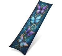 Fundas Almohada 50x150cm, Funda de Almohada Europa del Norte Cojines Mariposa Cojines Cama Impermeable Terciopelo Almohadas Doble Cara Impresión Cremallera Invisible para Sofá Hogar Decor, Model1318