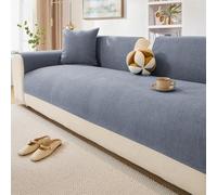 Fundas Antideslizantes De Chenilla Suave para Sofás De 1, 2 Y 3 Plazas, Protector De Muebles Grueso con Textura, Fundas Acogedoras En Forma De L. Blue Gray 30x50cm