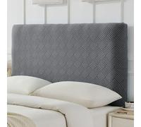 Fundas Antideslizantes Elásticas De Jacquard para Cabeceros De Cama De Tamaño Matrimonial, Queen Y King Size - Protector Antipolvo para Cabeceros De Cama Metal Grey-e Full:110-130cm/43-51‘’