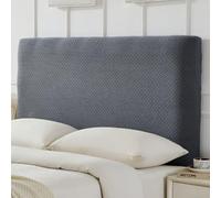 Fundas Antideslizantes Elásticas De Jacquard para Cabeceros De Cama De Tamaño Matrimonial, Queen Y King Size - Protector Antipolvo para Cabeceros De Cama Metal Grey-d Full:110-130cm/43-51‘’