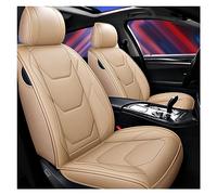 Fundas Asiento Coche Cuero Para Mitsubishi Para ASX Para Outlander Para Lancer Para Pajero Para Galant Para Carisma Interiores Universales Protector Funda Asiento Coche(Beige)