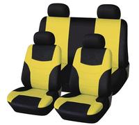 Fundas asiento coche Funda Protectora De Tela Para Asientos Coche Para Skoda Para Yeti Para Combi Para Karoq Para Kodiaq Protector asiento coche(5Seats-yellow)