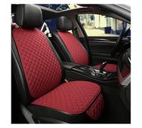 Fundas asiento coche Funda protectora universal de lino para asientos coche, delantera, trasera y respaldo. Cojín verano para sedán, SUV camioneta Protector asiento coche(Red 2 seats)