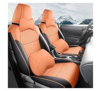 Fundas asiento coche Fundas De Cuero Para Asientos De Coche Para Toyota Para RAV4 2020 2021 2022 2023 Accesorios Interiores Protector asiento coche(Naranja,9 PCS)