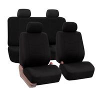 Fundas asiento coche Fundas De Poliéster Para Asientos De Coche 5 Plazas Para Toyota Para Avalon Para Avensis Para Allion Para Auris Para Crown Para RAV4 Juego Fundas(Black)