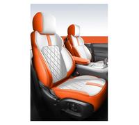 Fundas Asiento Coche Para F10 G30 E46 E39 E91 Touring F11 X3 F25 X5 G20 F44 E60 E90 Accesorios Interiores Cuero Automóviles Fundas Asientos Coche(5Pcs-White Orange)