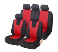 Fundas asiento coche Para Tesla Para Model-3 Para Model-S Para Model-X Cojín De Asiento Silla Coche Tela Funda Transpirable Alfombrilla Protectora Juego Fundas(9Pcs-Red)