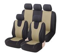 Fundas asiento coche Per Citroen C2 C3 C4 Per Cactus C5 C4 Per Picasso C6 DS3 DS4 DS5 Set Fodere Sedili In Tessuto Auto Protezione Cuscino Juego Fundas(5Seats-Beige)