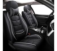 Fundas Asiento Coche Universales para Chrysler 200 300 300C 300s Grand Voyager Pacifica, Impermeable，Cuero Antideslizante, 5 Plazas,Resistente，Patrones Tridimensionales(Black White)