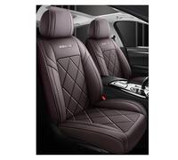 Fundas Asiento Coche Universales para FIAT Panda Strada UNO Viaggio Ottimo, Impermeable，Cuero Antideslizante, 5 Plazas,Resistente，Líneas Elegantes(Brown)