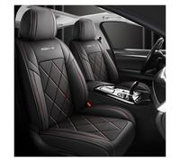 Fundas Asiento Coche Universales para FIAT Panda Strada UNO Viaggio Ottimo, Impermeable，Cuero Antideslizante, 5 Plazas,Resistente，Líneas Elegantes(Black Red)