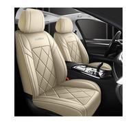 Fundas Asiento Coche Universales para FIAT Panda Strada UNO Viaggio Ottimo, Impermeable，Cuero Antideslizante, 5 Plazas,Resistente，Líneas Elegantes(Beige)