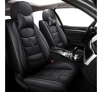 Fundas Asiento Coche Universales para Ford Ecosport Fiesta Focus, Impermeable，Cuero Antideslizante, 5 Plazas,Resistente，Patrones Tridimensionales(Black)