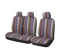 Fundas Asiento Fundas Asiento Furgoneta 2+1 Accesorios Universales Interior Furgoneta/transportador Para Fiat Para Ducato Para Scudo(Beige)