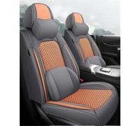 Fundas Asiento Fundas De Asiento De Cuero PU Transpirables A La Moda, Accesorios De Decoración Interior Para Ssangyong Para Rexton(Naranja,Luxury)