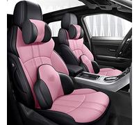 Fundas Asiento Fundas Para Ford Para Explorer 2020 2013 2014 2016 2017 Fundas De Asiento Coche Cuero 5 Asientos(Black Pink,Deluxe)