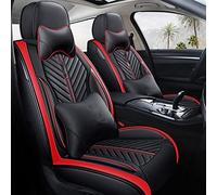 Fundas Asiento Fundas Para Mercedes GLA GLC GLE GLK GLS CLK SLC SL ML-Class GL-Class V Class G Para Viano 5D Fundas De Asiento Coche(Negro rojo,Luxury)