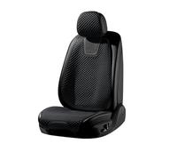 Fundas Asiento Para Toyota Para Hilux Verano Transpirable Cuero PU Hielo Seda Fundas De Asiento De Coche Accesorios Interiores(Negro,Front 1Pcs)